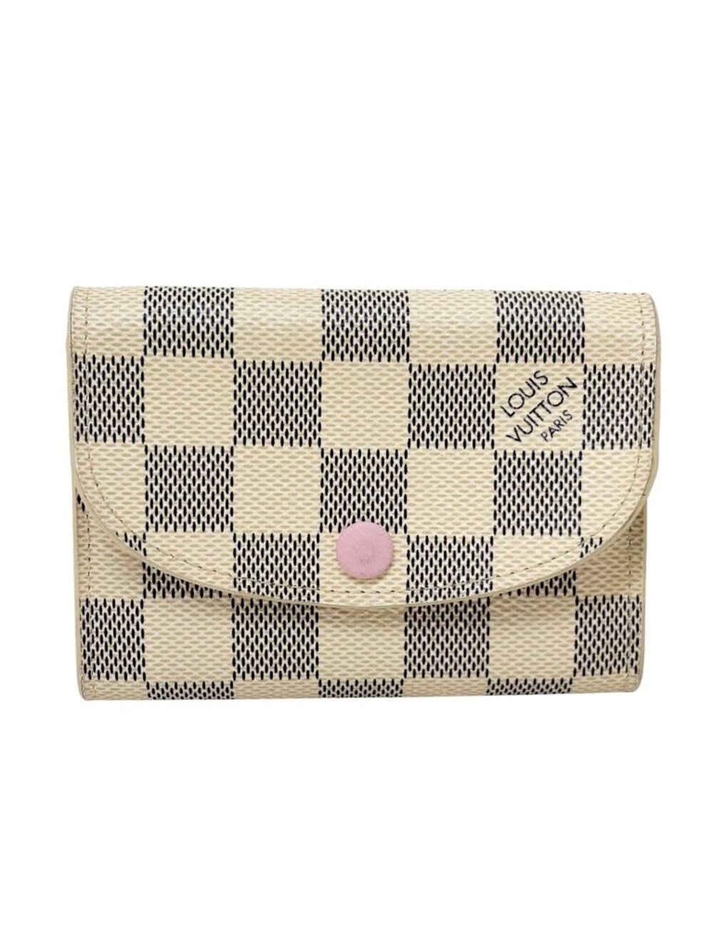 Louis Vuitton Porte Monnaie Rosalie Damier Azur Rose Ballerine Coin Purse